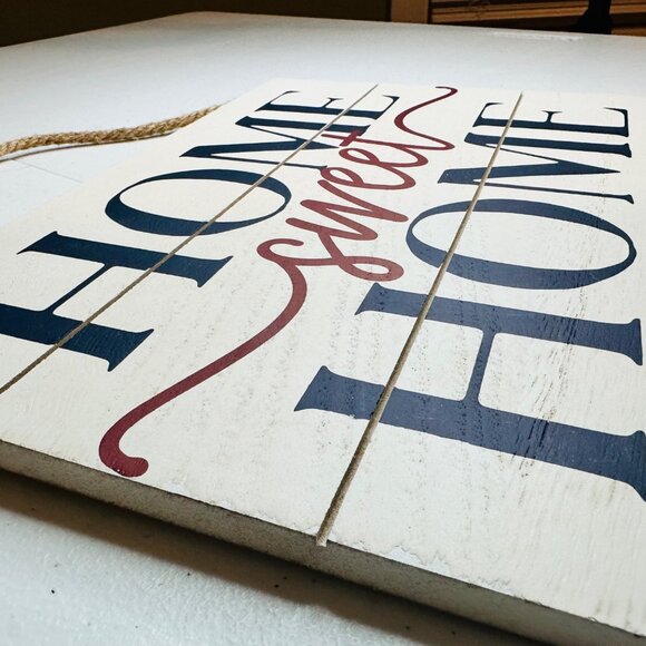 HOME SWEET HOME Patriotic sign Fourth of July Independence Day USA American Flag - Picture 5 of 9